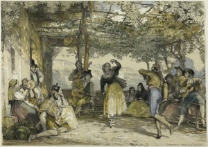 Paysans espagnols dansant le Boléro - John Frederick Lewis
