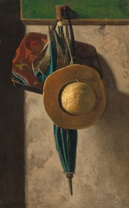 Chapeau de paille, sac et parapluie - John Frederick Peto