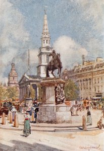 Charing Cross, avec la statue de Charles Ier et St. Martin-in-the-Fields - John Fulleylove