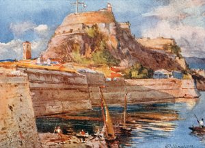 Corfou. Le Vieux Fort depuis le sud - John Fulleylove
