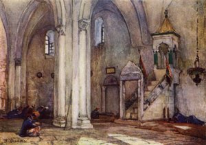 Intérieur de la mosquée à Samarie - John Fulleylove
