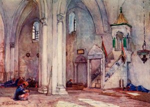 Intérieur de la mosquée à Samarie, 1902