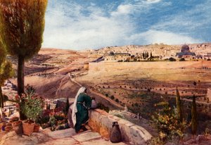 Jérusalem depuis le mont des Oliviers où le Christ a pleuré sur la ville, 1902 - John Fulleylove