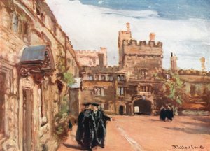 Jesus College (lithographie couleur) - John Fulleylove