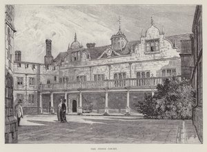 Maison Knole, la cour en pierre - John Fulleylove