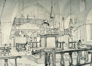Synagogue espagnole à Jérusalem - Intérieur, 1902