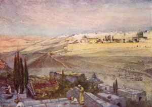 Lever de soleil depuis le mont des Oliviers - John Fulleylove