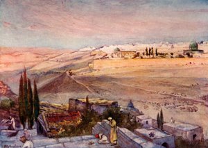 Lever de soleil depuis le mont des Oliviers, 1902 - John Fulleylove