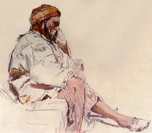 Paysanne syrienne assise : de profil, 1902 - John Fulleylove