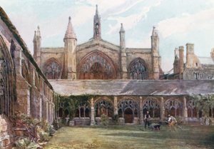 The Cloisters, New College (lithographie couleur)