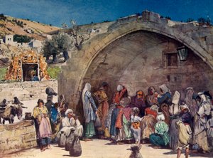 La Fontaine de la Vierge à Nazareth, 1902 - John Fulleylove