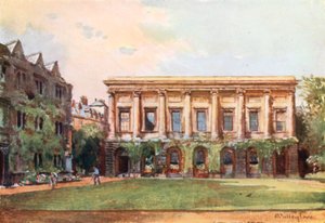 The Library, Oriel College (lithographie couleur)