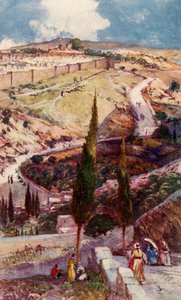 Le Bout Nord-Est de Jérusalem et Mizpah depuis le Mont des Oliviers, 1902 - John Fulleylove