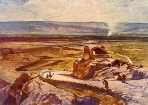 La plaine de Jéricho vers les montagnes de Moab, 1902