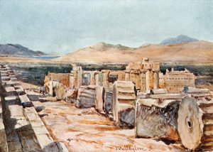 Les Propylées depuis le bord nord de la plateforme du Parthénon - John Fulleylove