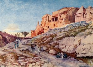 Les tombes taillées dans la roche de la vallée de Josaphat, 1902 - John Fulleylove