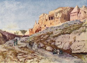 Les tombes taillées dans le roc de la vallée de Josaphat - John Fulleylove