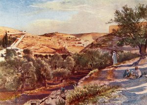 La haute vallée du Cédron regardant vers le sud, 1902 - John Fulleylove