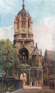 Tom Tower, Christ Church College (lithographie couleur)