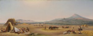 Récolte sur la campagne romaine - John Gadsby Chapman