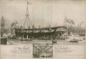 La chapelle pour marins, instituée le 18 mars 1818 et amarrée au large de Wapping - John Gendall
