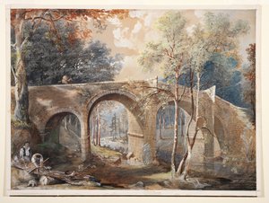 Bûcherons près du pont de Fingle, Dartmoor - John Gendall
