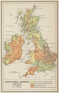 Îles britanniques, districts économiques et agricoles - John George Bartholomew