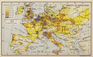 Densité de Population - John George Bartholomew