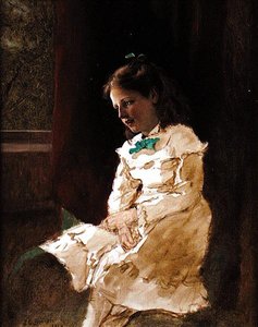 Une jeune fille à la fenêtre - John George Brown