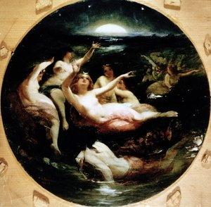 Diane et ses nymphes, 1850 - John George Naish