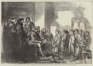 Le roi Alfred le Grand enseignant la jeunesse anglo-saxonne - John Gilbert