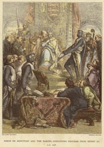 Simon de Montfort et les barons demandant des réformes à Henri III, 1258 après J.-C. - John Gilbert