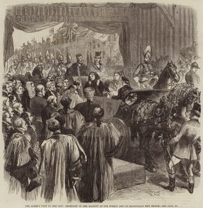 La visite de la reine à la ville, réception de Sa Majesté à l