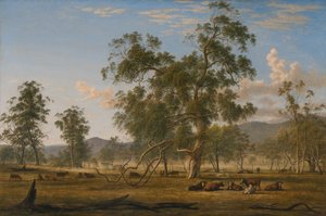 Paysage de Patterdale avec du bétail - John Glover