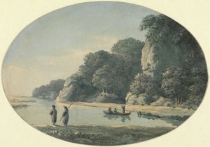 Rivière avec pêcheur, 1792 - John Glover