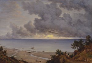 Baie de Sandown, depuis près de Shanklin Chine, île de Wight - John Glover