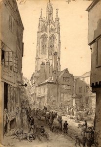 La vieille boutique de gin près de l