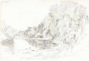 La rivière à Llangollen - John Glover