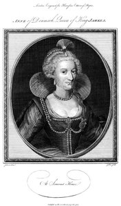 Anne de Danemark 1574-1619, reine consort du roi Jacques I, 1786 - John Goldar