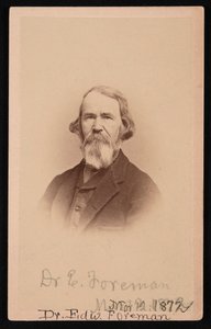 Portrait du Dr Edward R. Foreman 1808-1885, 12 mars 1872