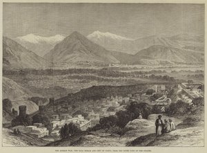 La guerre afghane, le Bala Hissar et la ville de Kaboul, depuis la partie supérieure de la citadelle