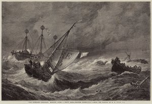 Le bateau de sauvetage de Ramsgate, matin après une forte tempête, le temps se modère - John Greenaway