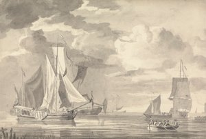 Divers navires au large de la côte - John Greenwood