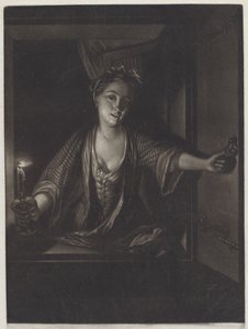 Fille avec une bougie