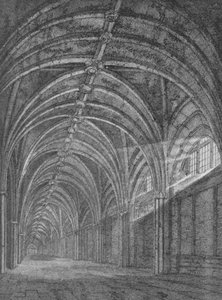 Cloître oriental du prieuré Saint-Barthélemy, West Smithfield, Londres, vers 1805-1906 - John Greig