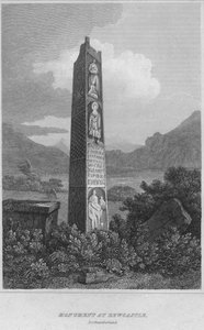 Monument à Bewcastle. Northumberland, 1814