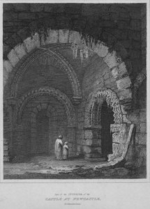 Intérieur du château de Newcastle, Northumberland, 1814