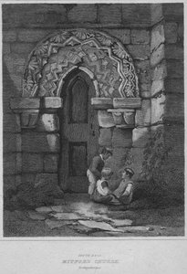 Porte sud - Église de Mitford, Northumberland, 1814 - John Greig