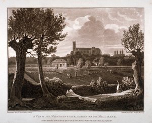 Vue de Westminster depuis Millbank, Londres, 1807 - John Hall