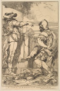 Un capitaine de bandits envoyant une patrouille, de Quinze eaux-fortes dédiées à..., 8 décembre 1778 - John Hamilton Mortimer